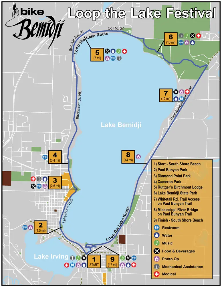 Loop the Lake Map